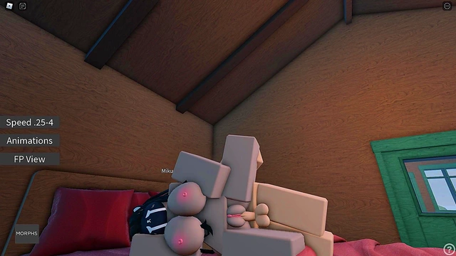 Fucking my wife in a cabin in Roblox