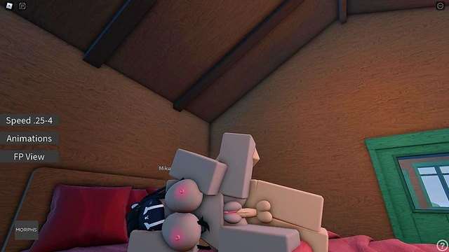 Fucking my wife in a cabin in Roblox