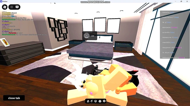 Fucking an American whore in a Roblox condo