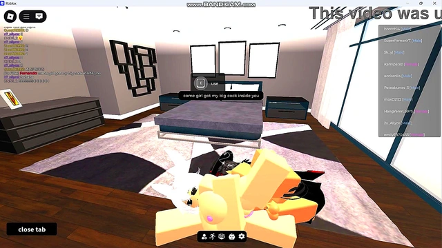 Fucking an American whore in a Roblox condo