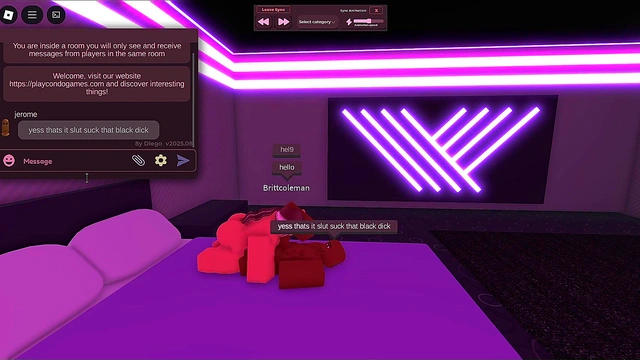 quicky with a white slut in roblox
