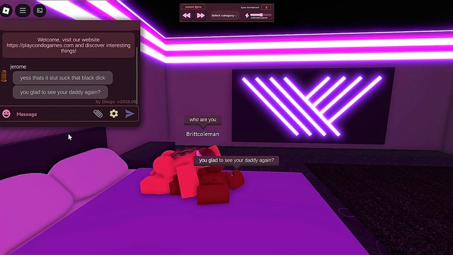 quicky with a white slut in roblox