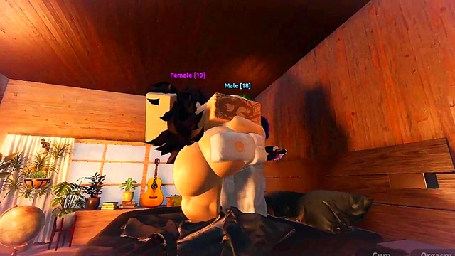 Chica linda obtiene por primera vez una verga dentro suya / Roblox Condo Goat