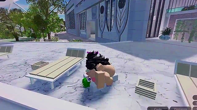 Chica linda obtiene por primera vez una verga dentro suya / Roblox Condo Goat