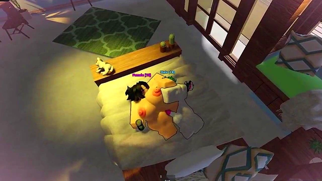 Chica linda obtiene por primera vez una verga dentro suya / Roblox Condo Goat