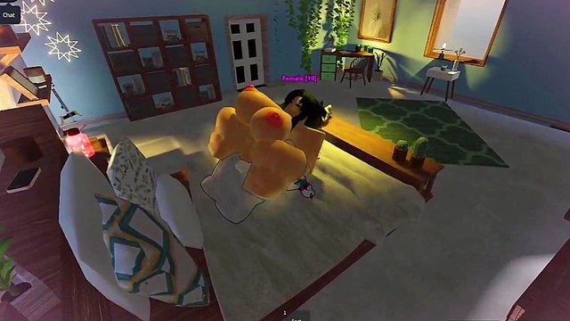 Chica linda obtiene por primera vez una verga dentro suya / Roblox Condo Goat