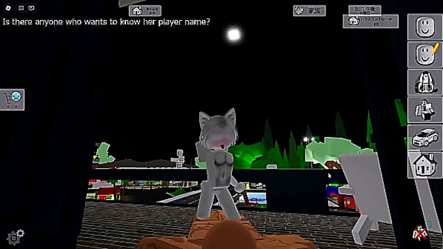 Engaging in intense public sex with a shy girl on a balcony in Brookhaven'Roblox