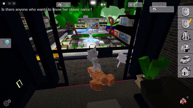 Engaging in intense public sex with a shy girl on a balcony in Brookhaven'Roblox