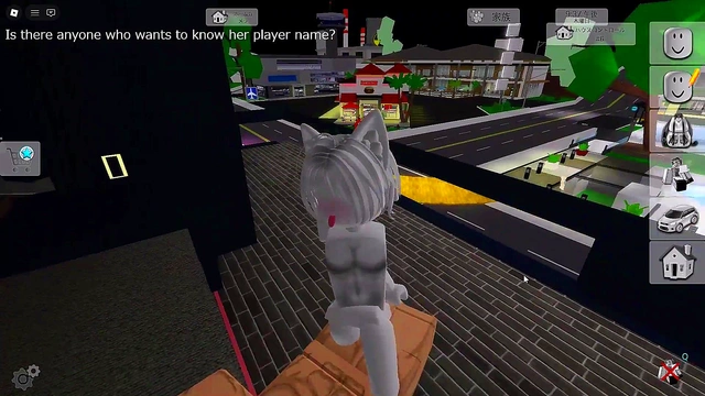 Engaging in intense public sex with a shy girl on a balcony in Brookhaven'Roblox
