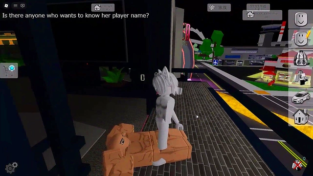 Engaging in intense public sex with a shy girl on a balcony in Brookhaven'Roblox