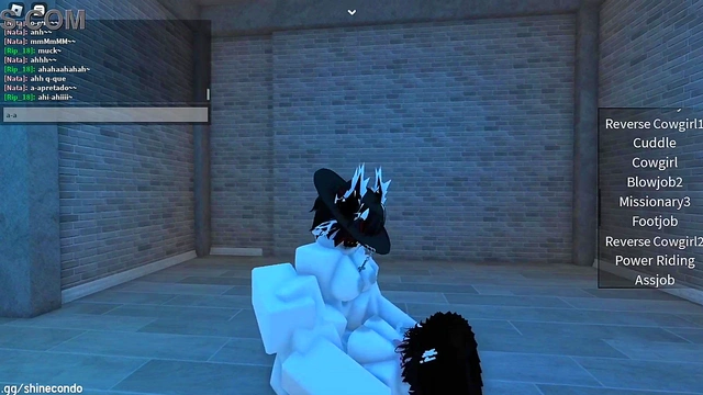 Naughty girls having fun in roblox hehe~~