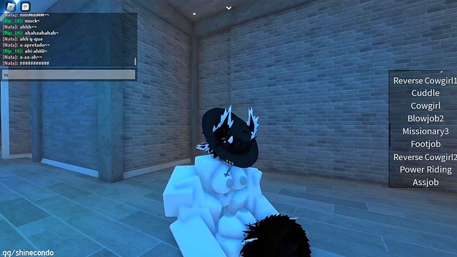 Naughty girls having fun in roblox hehe~~
