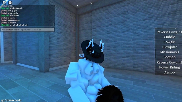 Naughty girls having fun in roblox hehe~~