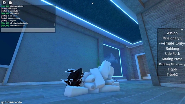 Naughty girls having fun in roblox hehe~~