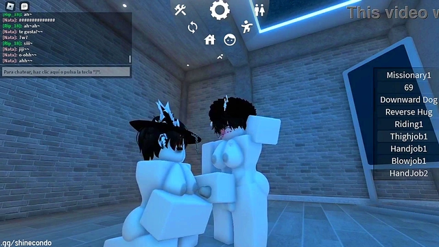 Naughty girls having fun in roblox hehe~~