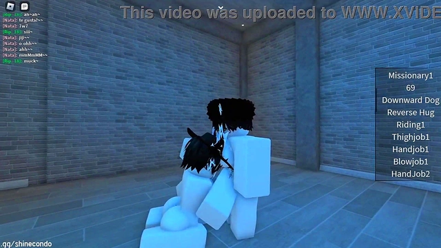 Naughty girls having fun in roblox hehe~~