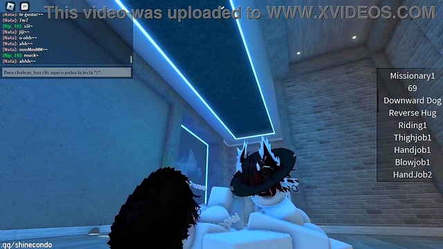 Naughty girls having fun in roblox hehe~~