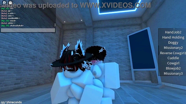 Naughty girls having fun in roblox hehe~~