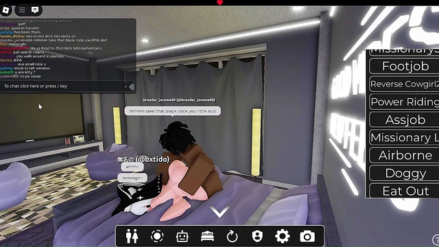white slut got fucked by bbc in roblox