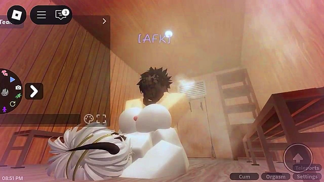 slut enjoys getting slammed by roblox dick