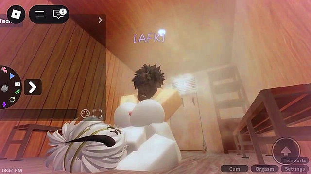 slut enjoys getting slammed by roblox dick