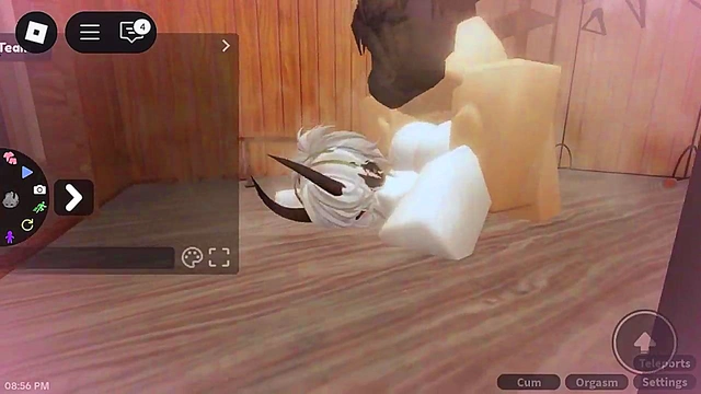 slut enjoys getting slammed by roblox dick