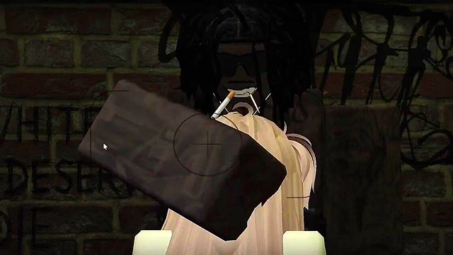 Blonde roblox slut whores herself out by BBCs in an alleyway