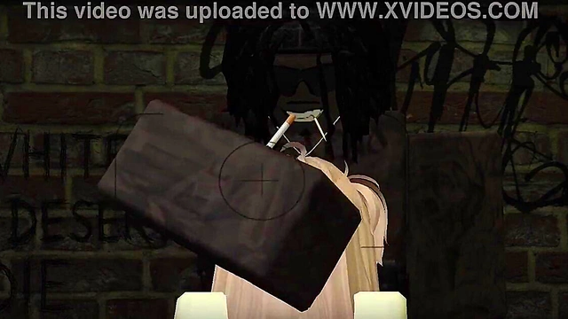 Blonde roblox slut whores herself out by BBCs in an alleyway