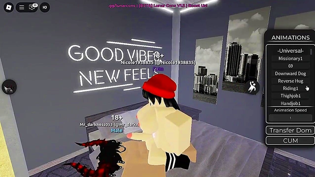 fucking with futa in Roblox condo game