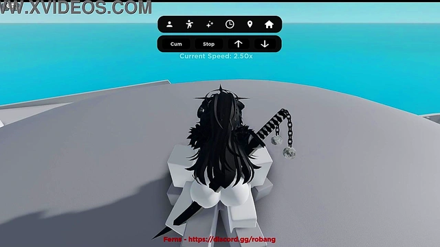 Emo slut gets fuck hard in roblox condo