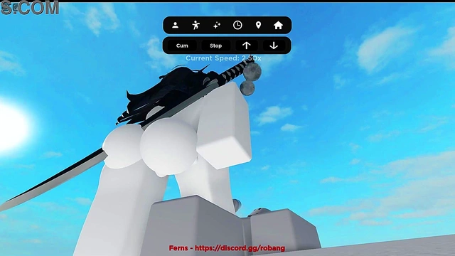Emo slut gets fuck hard in roblox condo