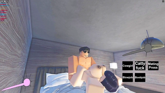 Slutty roblox girl gets fucked