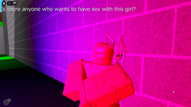 Shy girl opens her crotch and asks for sex behind the store in Roblox's brookhaven