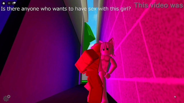 Shy girl opens her crotch and asks for sex behind the store in Roblox's brookhaven