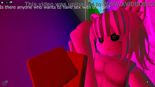 Shy girl opens her crotch and asks for sex behind the store in Roblox's brookhaven