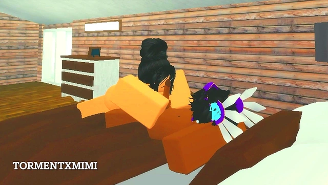(Roblox) Busty Girl fucks her Bf