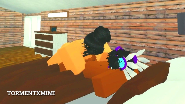 (Roblox) Busty Girl fucks her Bf