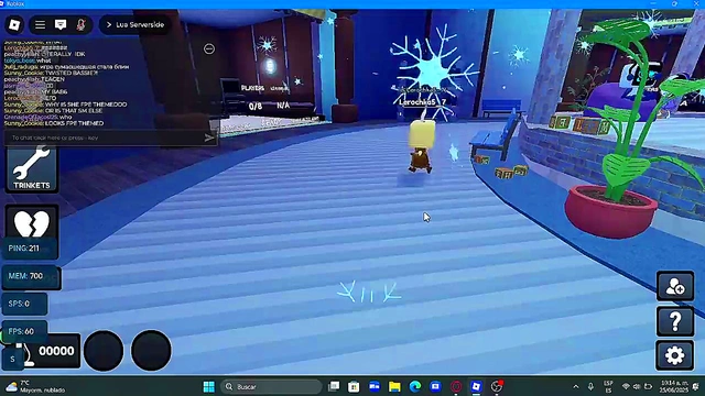 Massacring people in a lame dandy's world fangame on roblox