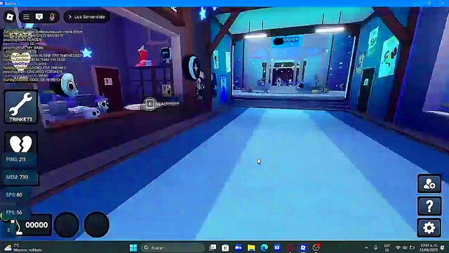 Massacring people in a lame dandy's world fangame on roblox