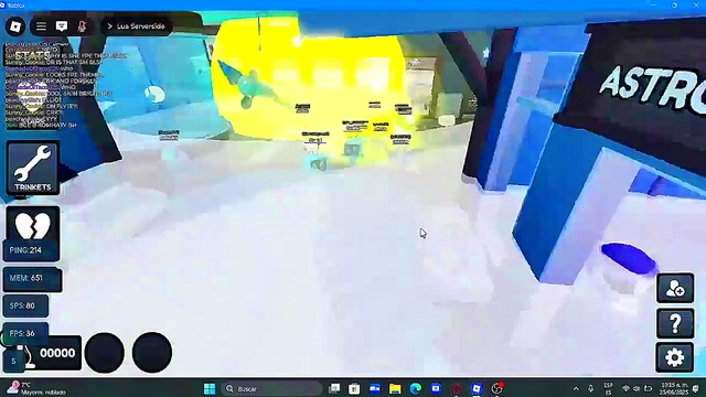 Massacring people in a lame dandy's world fangame on roblox