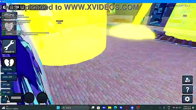 Massacring people in a lame dandy's world fangame on roblox