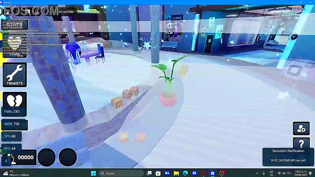 Massacring people in a lame dandy's world fangame on roblox