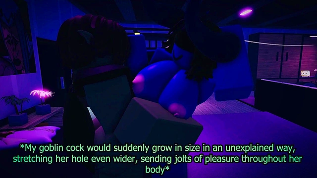 Goblin gets seduced by a slutty elf