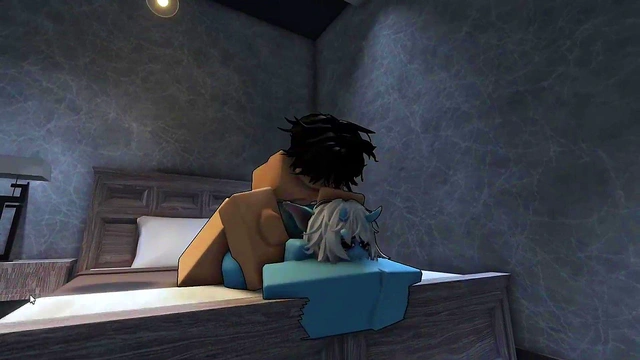 Having rough Roblox sex with hot demon