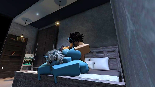 Having rough Roblox sex with hot demon