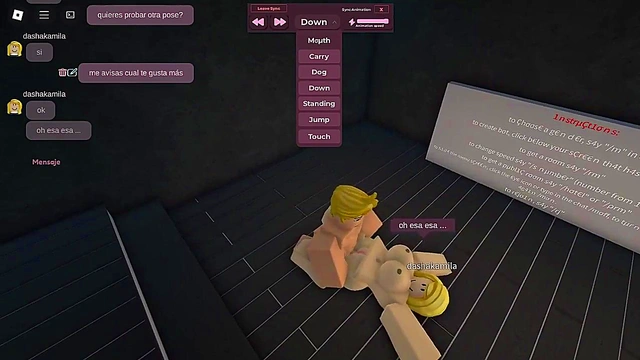 Fucking a whore in a Roblox condo