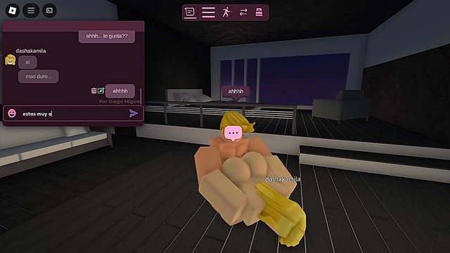 Fucking a whore in a Roblox condo