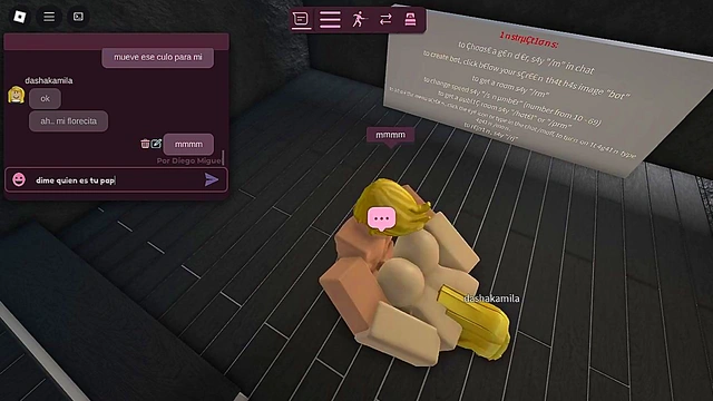 Fucking a whore in a Roblox condo
