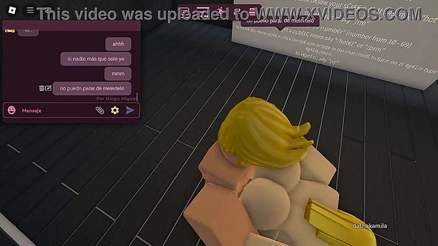 Fucking a whore in a Roblox condo