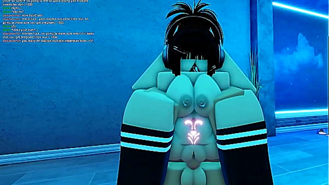 Finding a random slut in Roblox and fucking her brains out